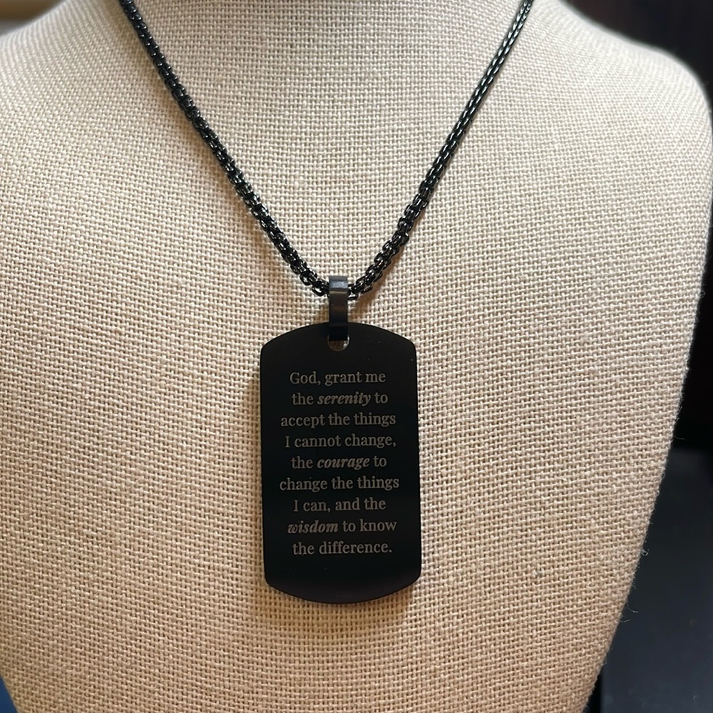 Origami Owl Serenity prayer 🙏  dog tag necklace